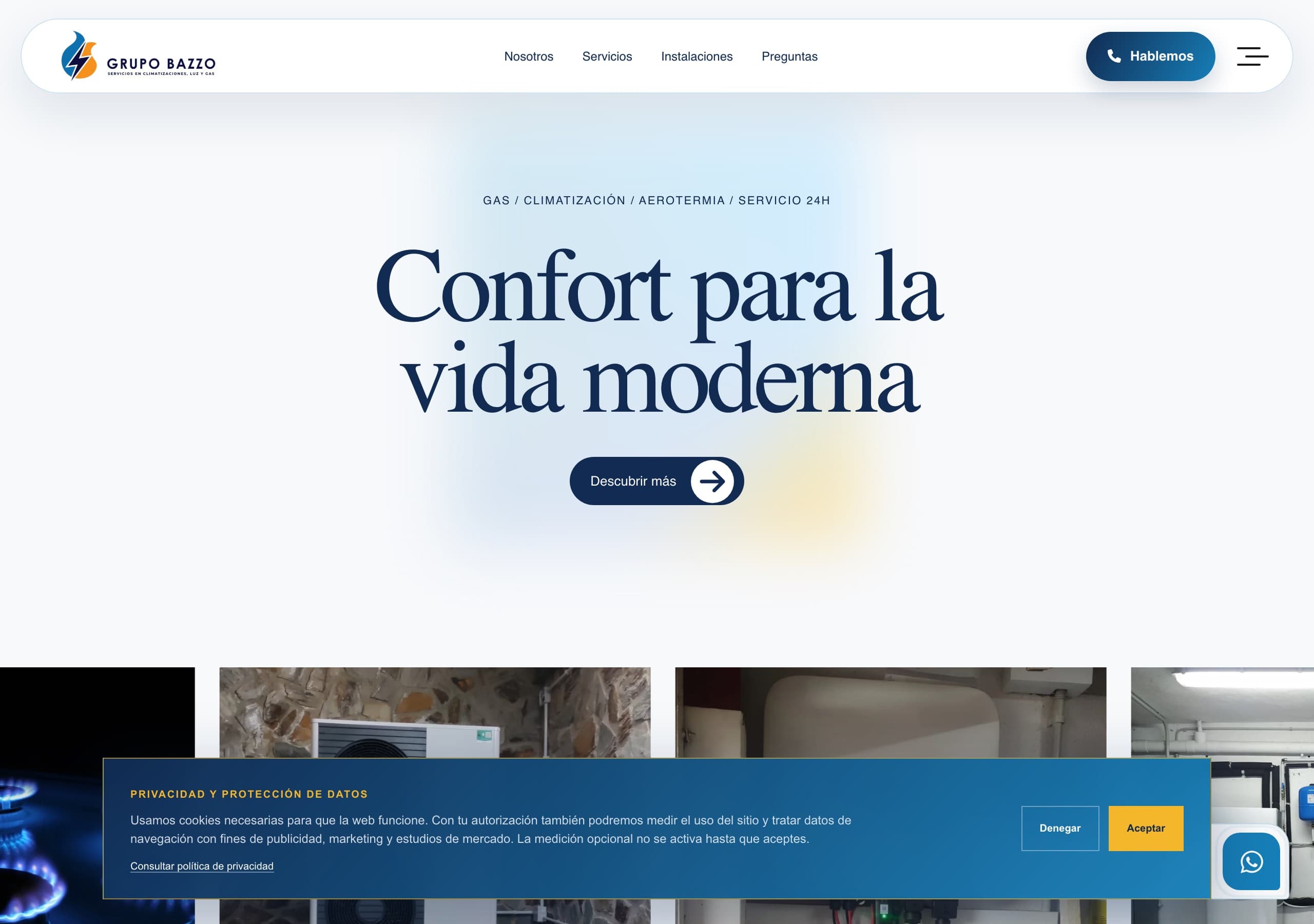 Captura de la web de Grupo Bazzo (grupobazzo.es)